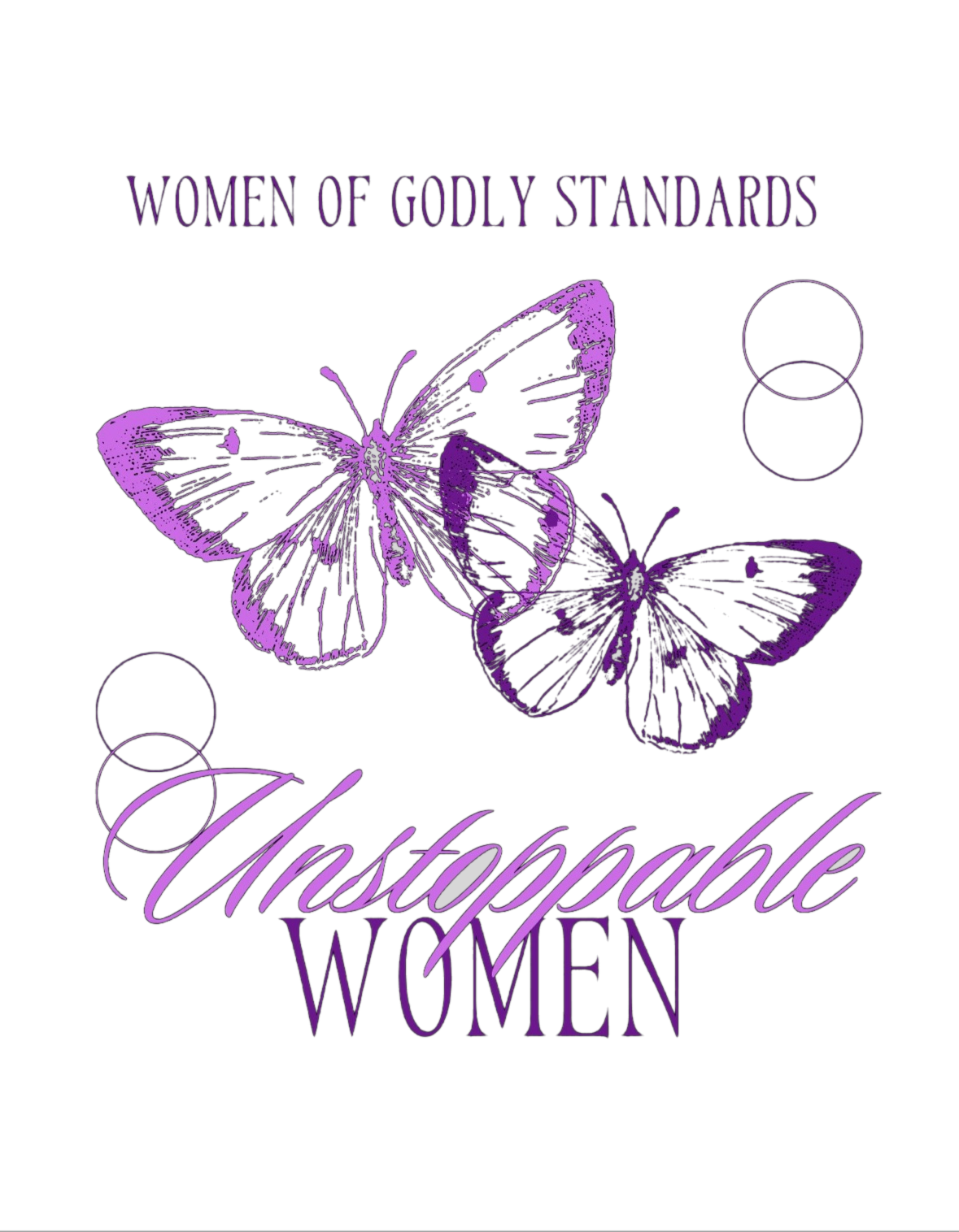 WOGS Unstoppable Women Butterfly T-Shirt